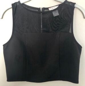 Mesh Black Crop Top